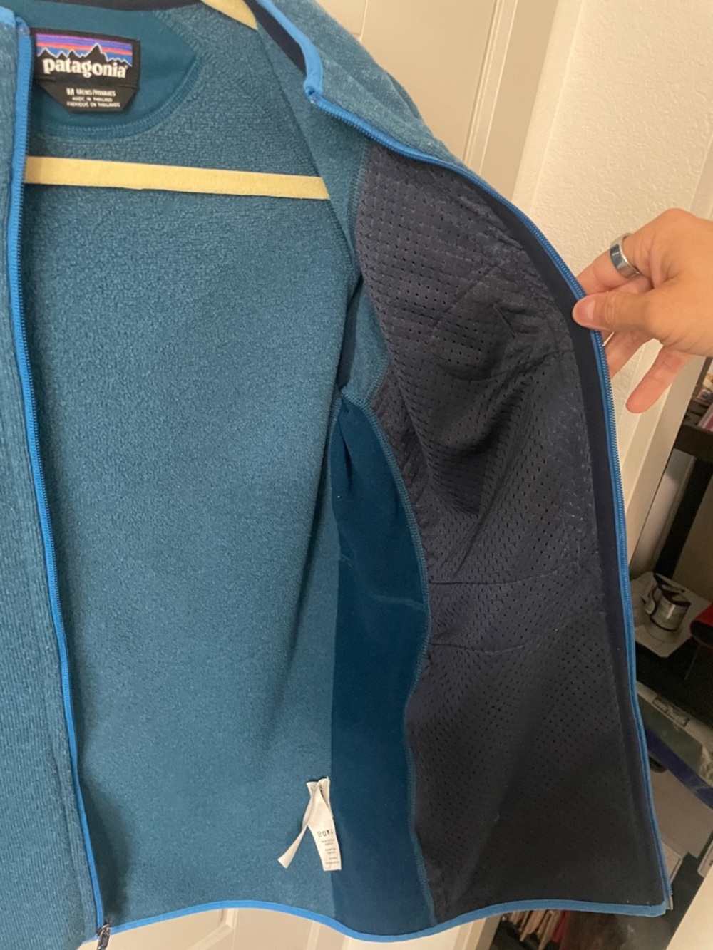 Patagonia Teal Blue Full-Zip Fleece Jacket - Picture 8 of 9